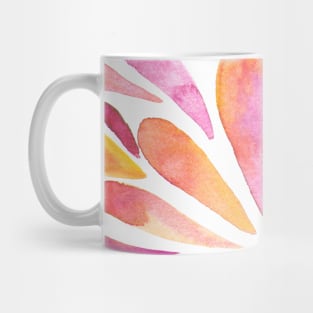 Watercolor artistic drops - orange and pink Mug